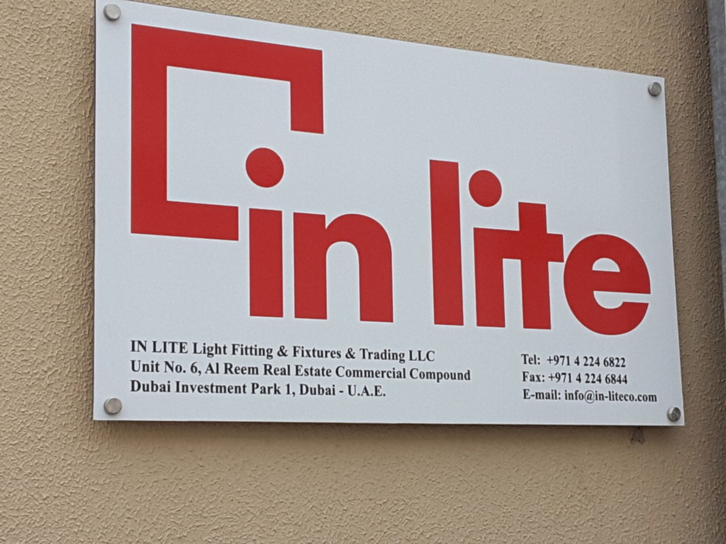 In Lite Light Fitting And Fixtures Trading(Hardware & Fittings) in